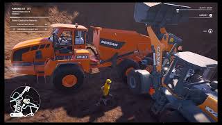 CASE wheel loader test, poor floor conditions, too tight an area, Construction Simulator 2022