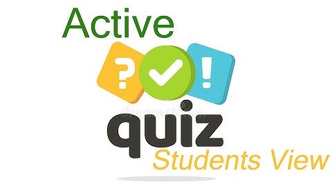 GSDACS LMS - Active Quiz Students view