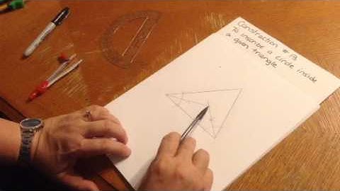 Inscribe a circle within a given triangle; construction 13
