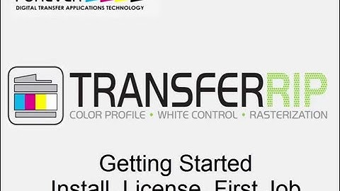 Transfer Rip Getting Started (Install, License, Jobs)
