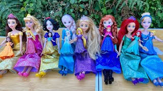 Some Lot's of Disney Princess,. with Unboxing Satisfying video Miniature Dolls No Talking Video ASMR