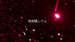 秋雨の下で