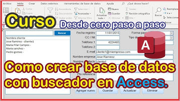 Curso como crear base de datos con buscador en Access
