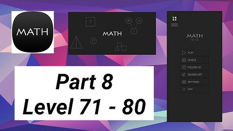 Math Riddles and Puzzles | Part 8 : Level 71 - 80
