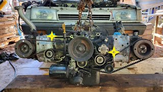 Time Lapse Head Gasket Repair - Start to Finish - 1991 Subaru Loyale EA82 - Plus Bonus Repairs