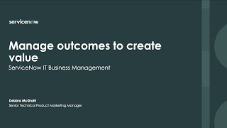 ITBM Manage Outcomes To Create Value