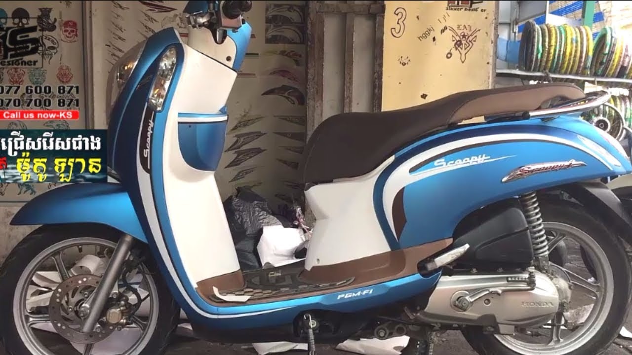 Honda Scoopy 110 New Style To Change Colors Blue And White