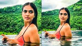 Hot Actress Malavika Mohanan Bikini Swimming Pool Photos Go Viral Master, Samyuktha Hedge
