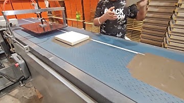 Semi automatic gluing machine and rigid box forming machine working at customer factory 