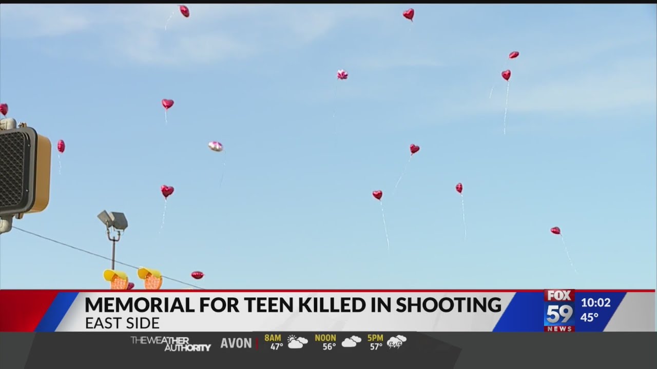 Memorial for teen shot and killed - YouTube