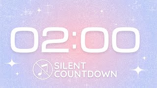 ₊⟡ 2 Minute Timer｜Blue and Pink Gradient Y2K Silent Countdown｜Simple beeps ⊹₊⟡⋆