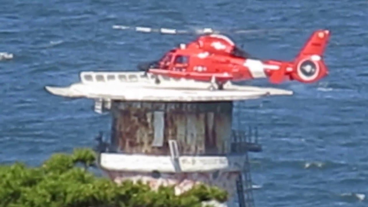 Mile Rock Lighthouse Helicopter 4/1/2016 YouTube