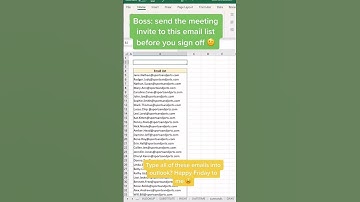 Create Outlook Email List... | #excel #excelformulas #exceltips #exceltutorial