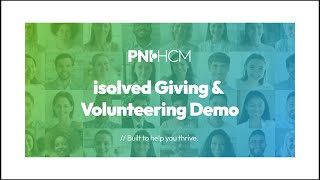 isolved Giving & Volunteering Demo | Powered by PNI•HCM