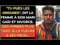 Tu pues les ordures dit la femme  son mari et divorce des annes plus tard il