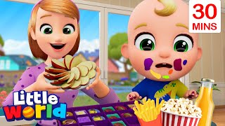 Fruits Are Good For You More Healthy Habits Song With Nina And Nico Little World Nursery Rhymes