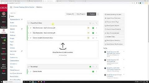CSUN Linking to Canvas files in a module