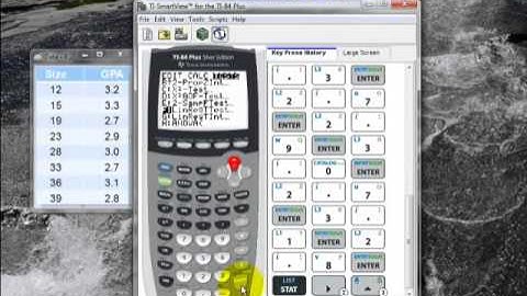 Hypothesis Test for the Correlation Using the TI 84 Calculator
