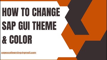 How to change SAP GUI theme and Color