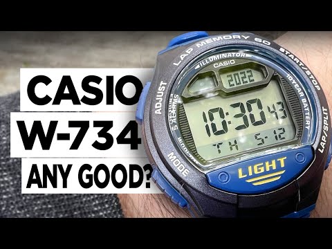 #CASIO W-734 (Module 3283) Digital Watch - Hands on Impressions and ...