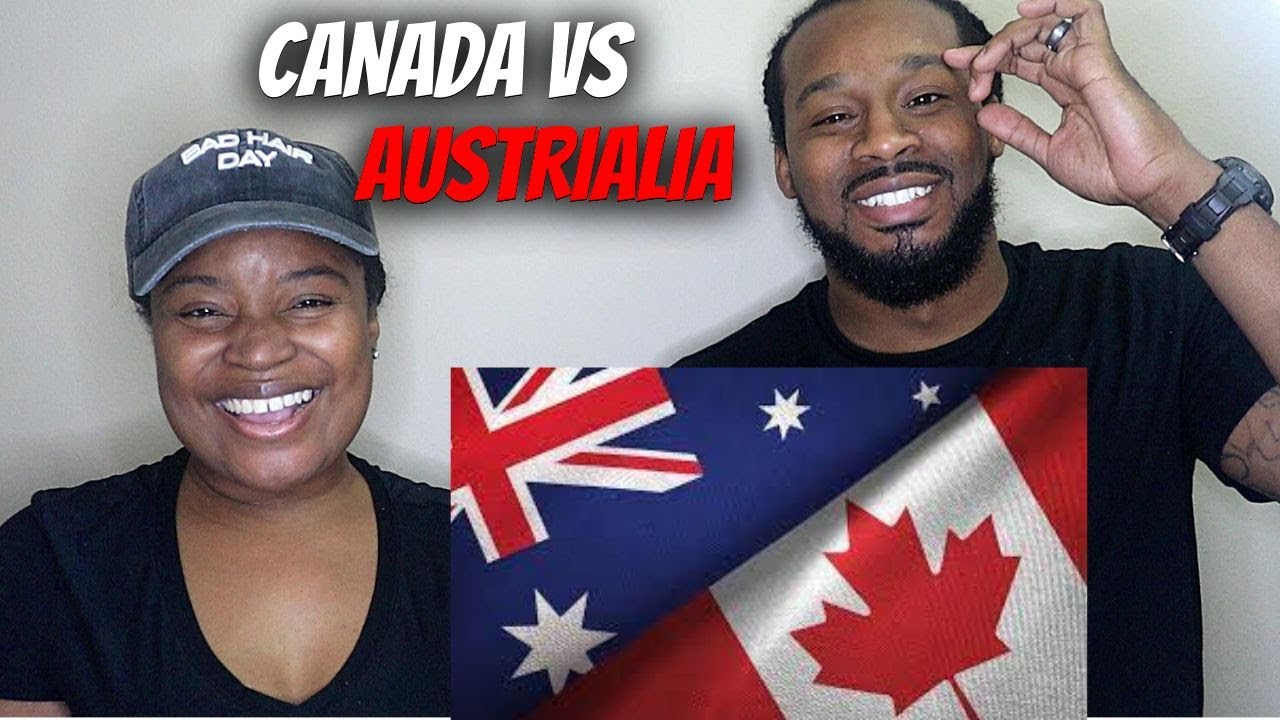 AMERICAN COUPLE REACT "Australia VS Canada - Country Comparison (2022)"