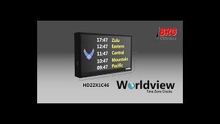 HD22X1C46 Worldview Time Zone Clock by BRG Precision Products