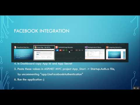 Integrating C# application with External Login Like Facebook, Google or Twitter