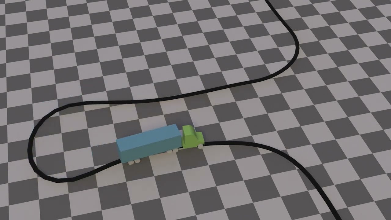 Animating a TURNING Truck/Trailer in Blender