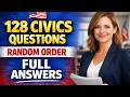 Full 128 Civics Questions for the 2026 US Citizenship Interview —Random Order, full answers