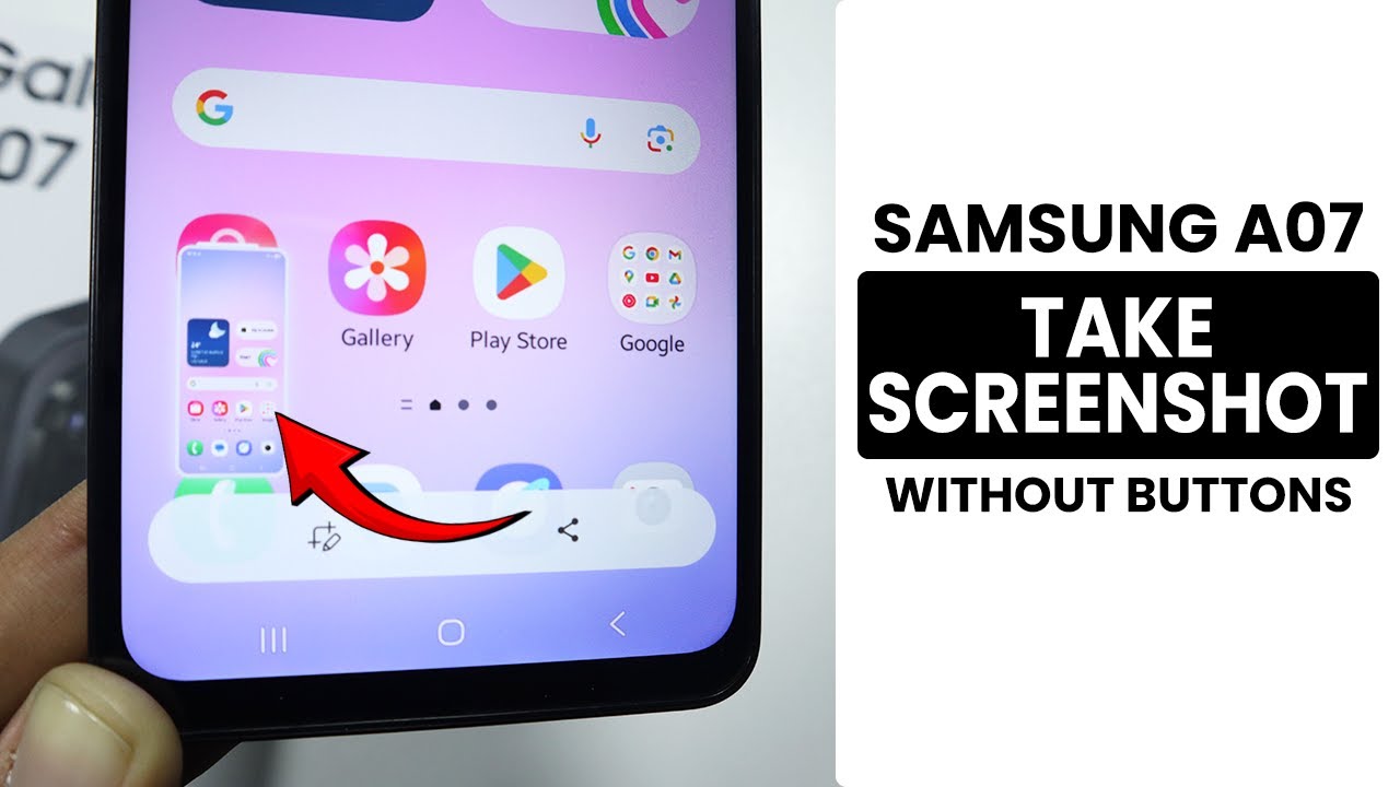 Screen Sort Setting How to Take Screenshot without Buttons on Samsung A07 - Screenshot ...