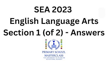 SEA 2023 - English Language Arts Section 1