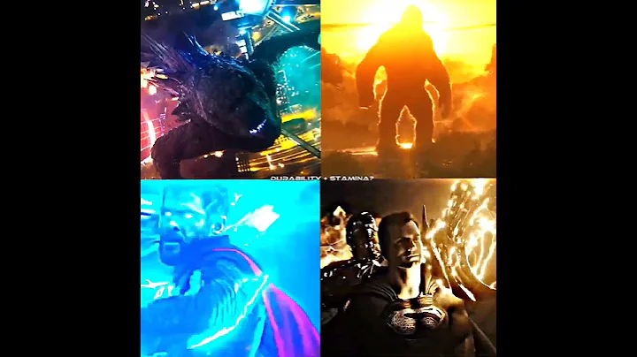 Godzilla and Kong VS Thor and Superman#shorts #marvel #dc #monsterverse