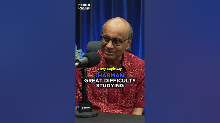 Tharman: Great Difficulty Studying #PoliticalPrude #shorts
