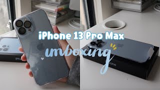 [Unboxing/ASMR] iPhone 13 Pro Max Aesthetic Unboxing | Sierra Blue ✨