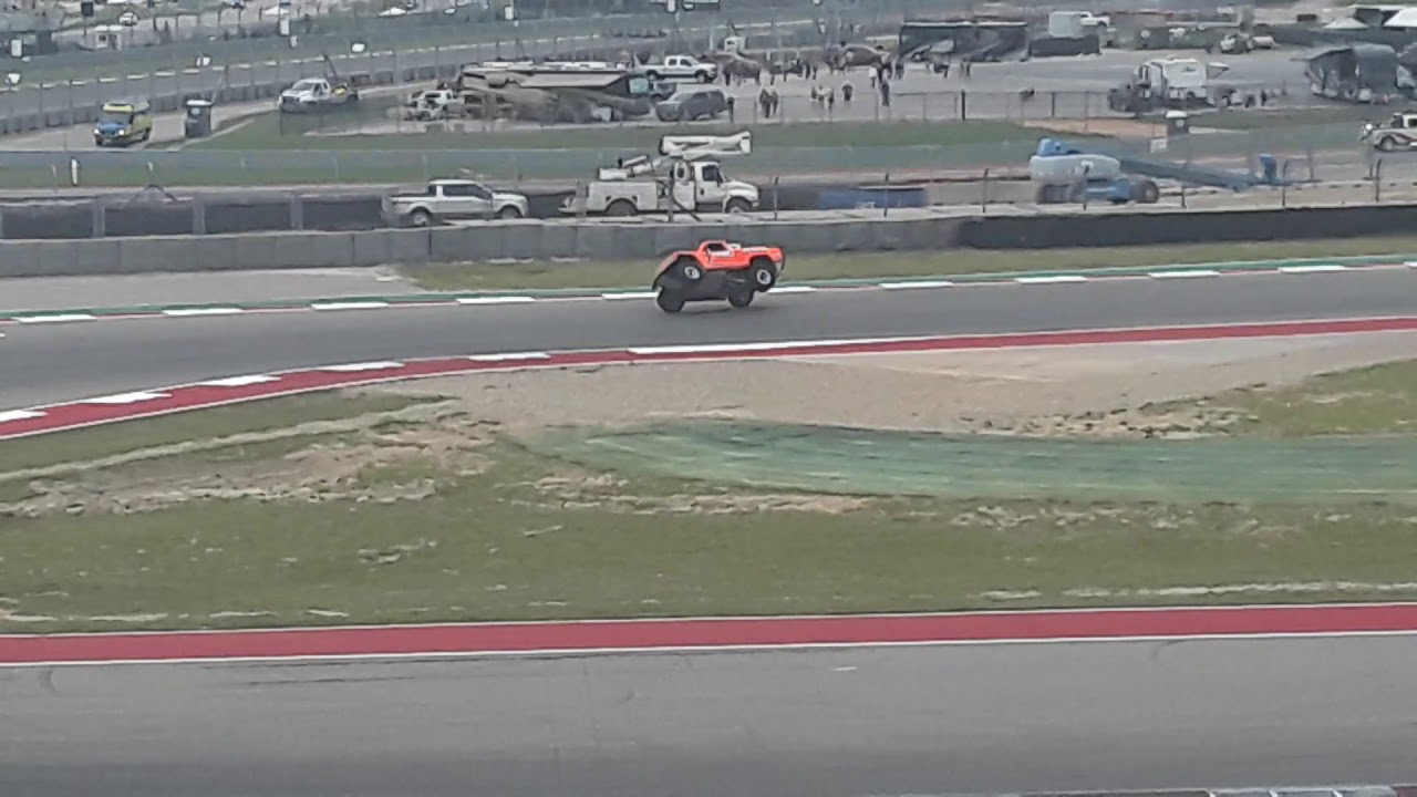 Robby Gordon at COTA driving Stadium Super Truck on two wheels from ...