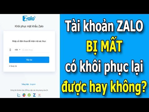 Video Tài khoản Zalo bị mất có khôi phục lại được hay không? - youtube