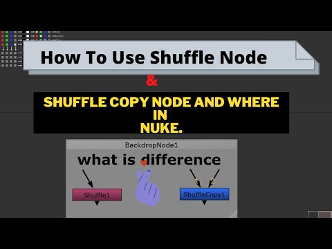 How To Use shuffle node and  shuffle copy Node And Where In Nuke.