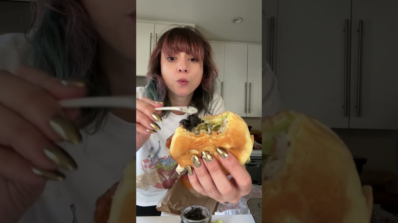 Caviar on a BK Big Fish Sandwich 