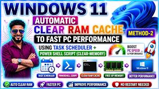 Windows 11 - Automatic Clear RAM Cache to Boost PC Performance | Method-2