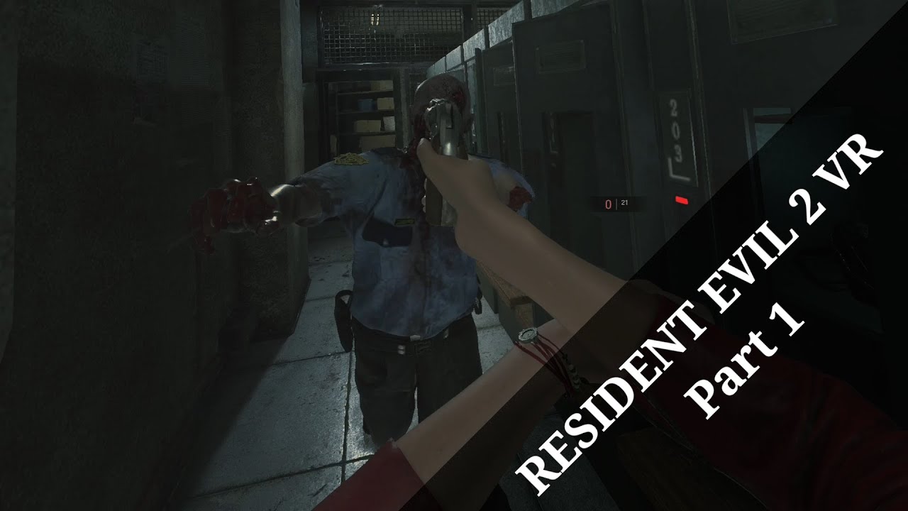 Let the horror begin. - A guy with bad eyesight tries resident evil 2 VR - let's play part 1