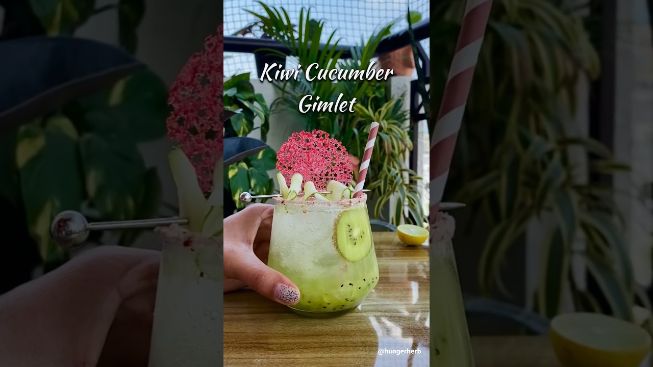 Kiwi Cucumber Gimlet - Perfect party drink #cucumber #kiwidrink # ...