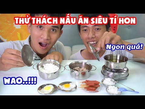 THỬ THÁCH NẤU ĂN BẰNG BỘ ĐỒ CHƠI NẤU ĂN MINI SIÊU TÍ HON VÀ CÁI KẾT (Mini Cooking Toys) | Mua đặc sản 3 miền