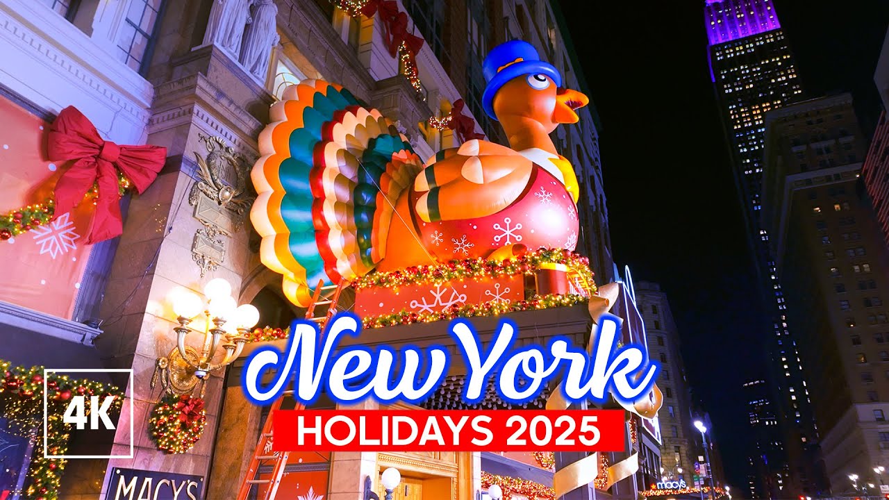 New York, Amerika Serikat | Taman NYC Macys to Bryant | Tur Jalan Kaki 4K