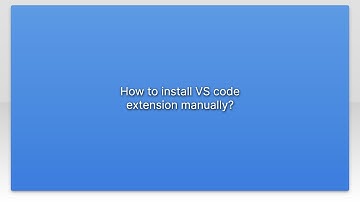 How to install VS code extension manually?