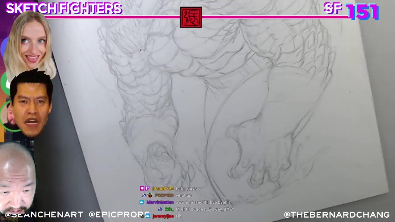 SKETCH FIGHTERS 151: KILLER CROC COMMISSION, SDCC RECAP ; 