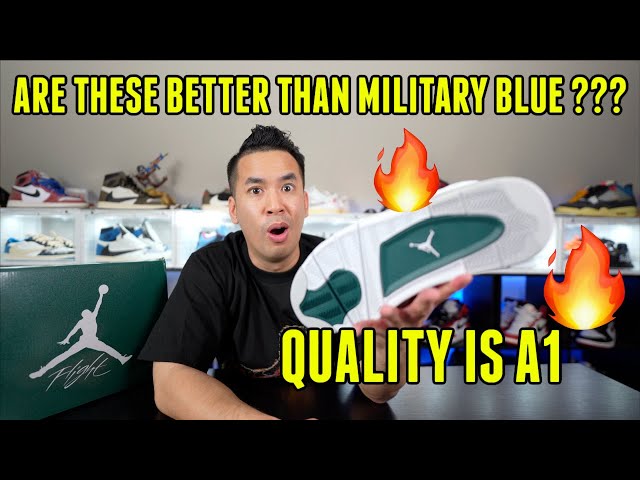 ARE THESE  BETTER THAN MILITARY BLUE 4 ??? QUALITY ARE A1 EARLY LOOK SNEAKER UNBOXING class=