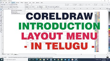 CorelDRAW 2020 Full Tutorial For Beginners | CorelDRAW Layout Menu | CorelDRAW Tutorial in Telugu