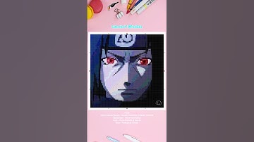 Pixel Art Idea : Uchiha Sasuke (Naruto) | with Video Guide | Timelapse