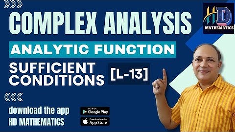 proof of sufficient condition for analytic functions cauchy riemann equations complex analysis Bsc