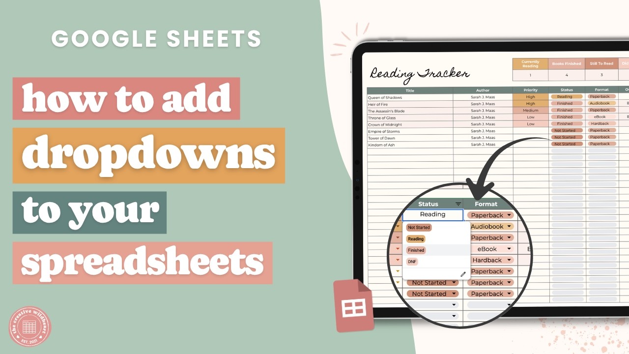 Adding A Dropdown Menu in Google Sheets | Google Sheets Tutorials ...
